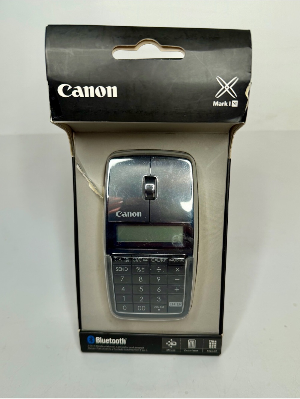 Canon Wireless Mouse Calculator Keypad Bluetooth 3-in-1 Black X Mark 1 Brand New
